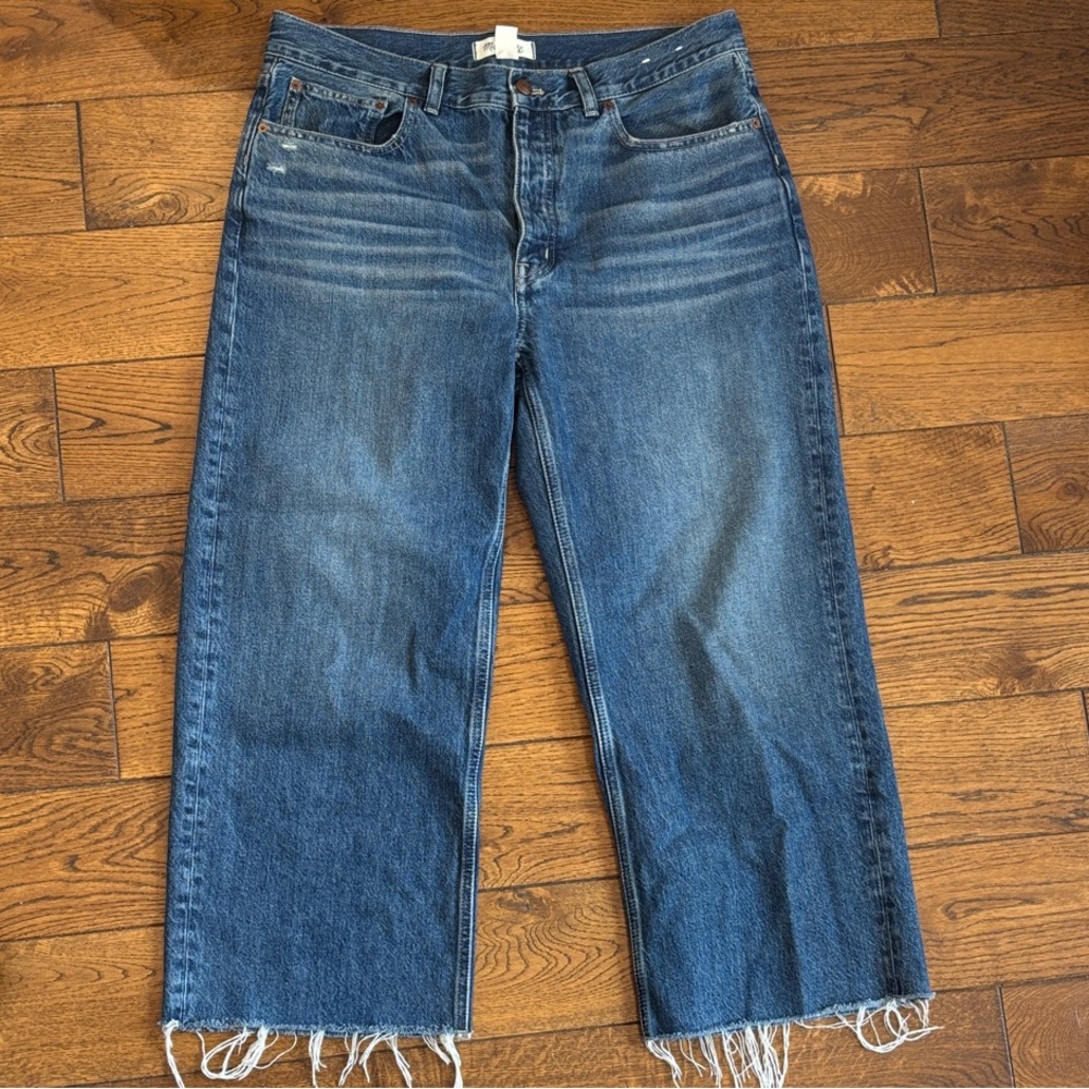 Madewell Low-Slung Baggy Crop Wide Leg Leg Jean